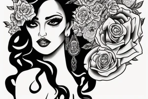 Chicano girl tattoo for man tattoo idea