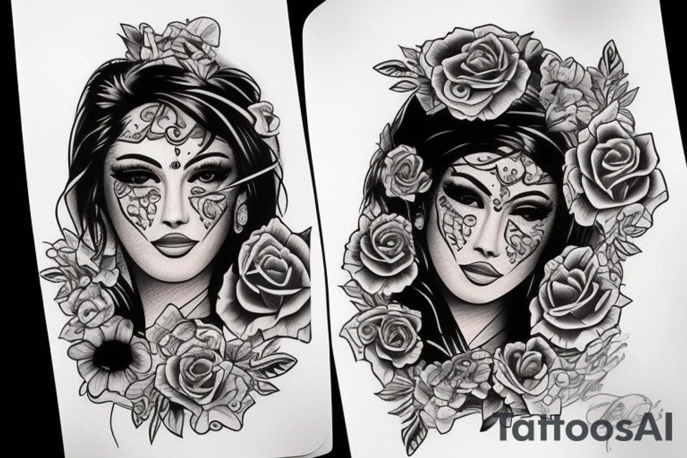Chicano girl tattoo for man tattoo idea