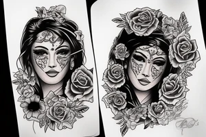 Chicano girl tattoo for man tattoo idea