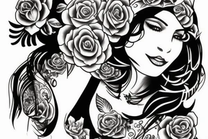 Chicano girl tattoo idea