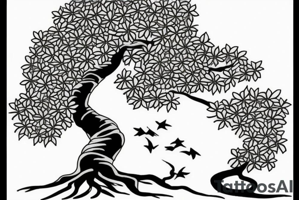 bonsai tree tattoo idea