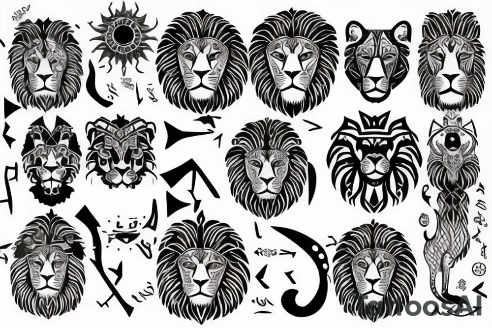 Persian lion and sun symbol for arm tattoo tattoo idea