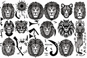 Persian lion and sun symbol for arm tattoo tattoo idea