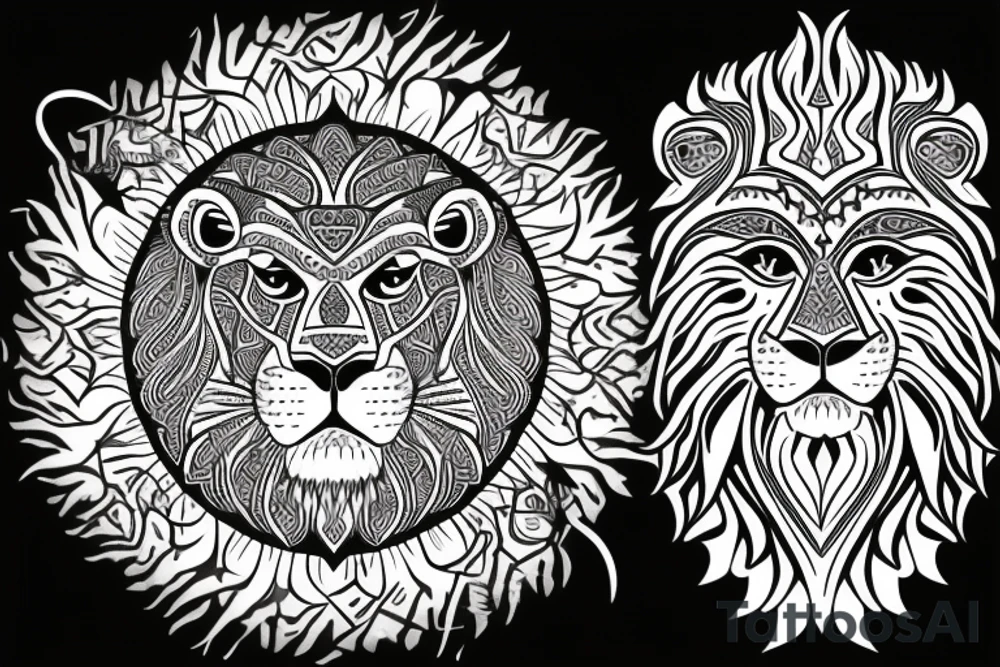 Persian lion and sun symbol for arm tattoo tattoo idea