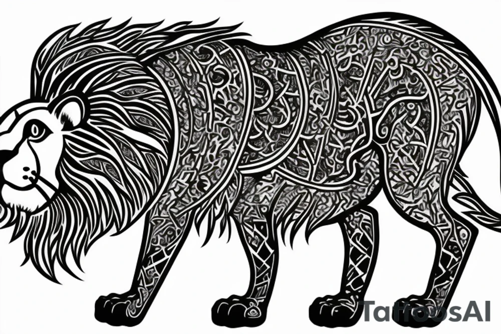 Persian lion and sun symbol for arm tattoo tattoo idea