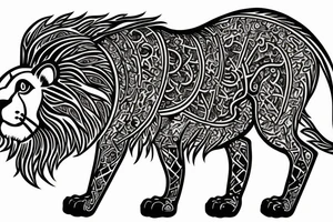Persian lion and sun symbol for arm tattoo tattoo idea