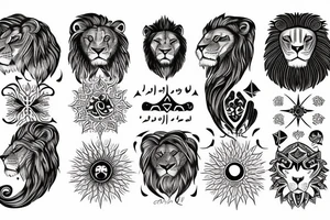 Persian lion and sun symbol tattoo idea