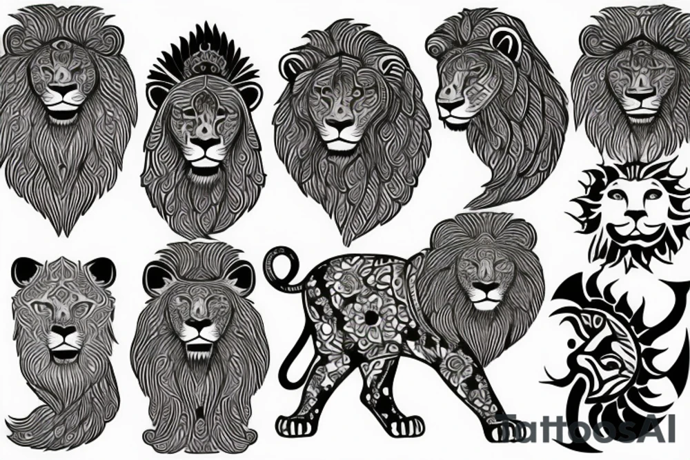 Persian lion and sun symbol tattoo idea