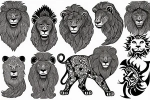 Persian lion and sun symbol tattoo idea