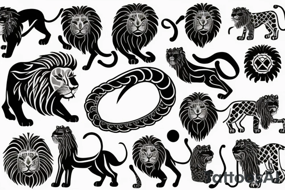 Persian lion and sun symbol tattoo idea