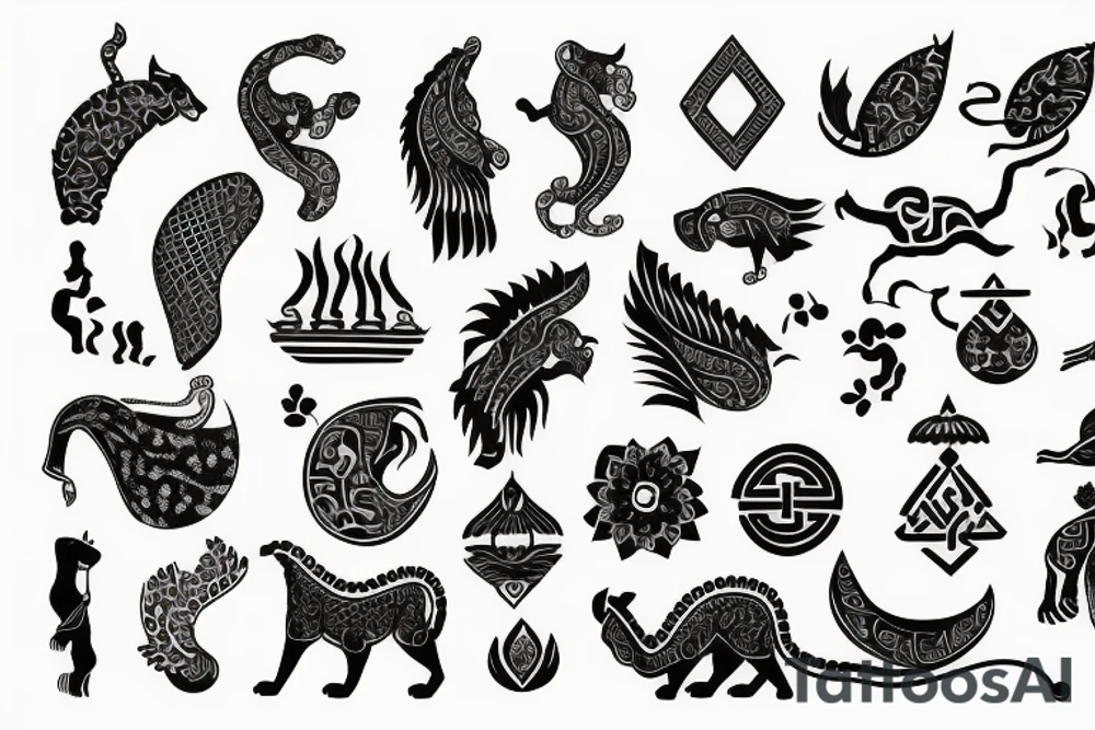 Ancient Persian symbol tattoo idea