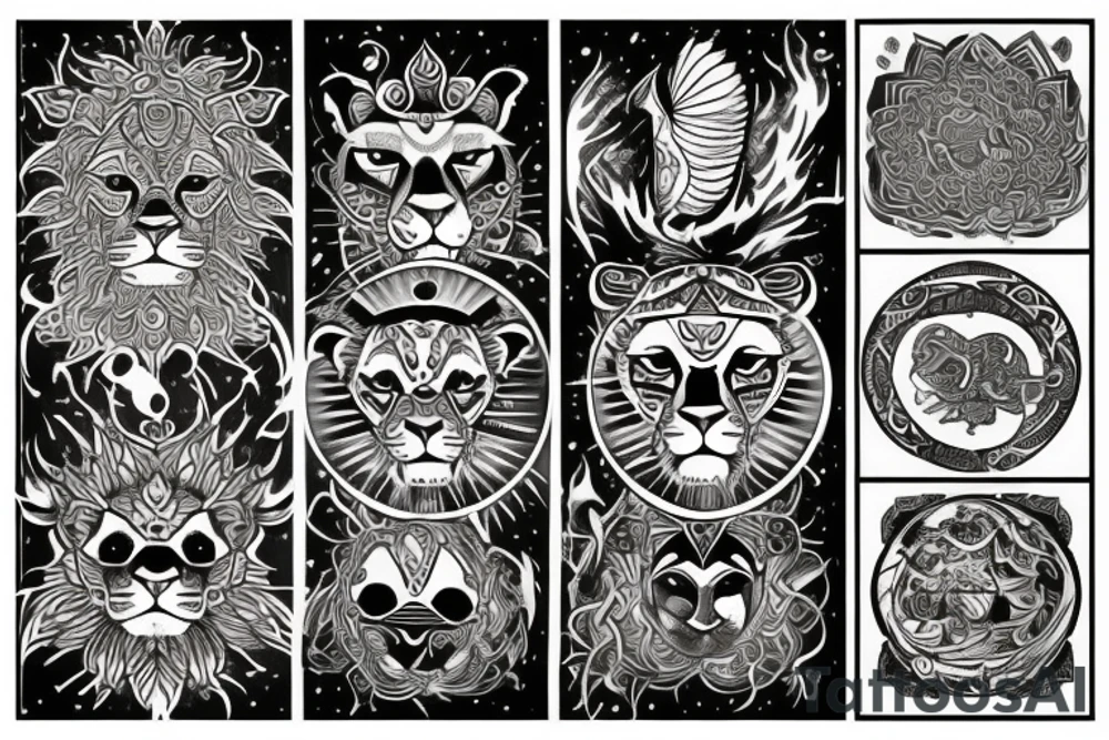 The Sun and the Lion Tattoo from the ancient Persian symbols tattoo idea