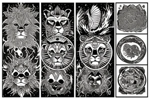 The Sun and the Lion Tattoo from the ancient Persian symbols tattoo idea