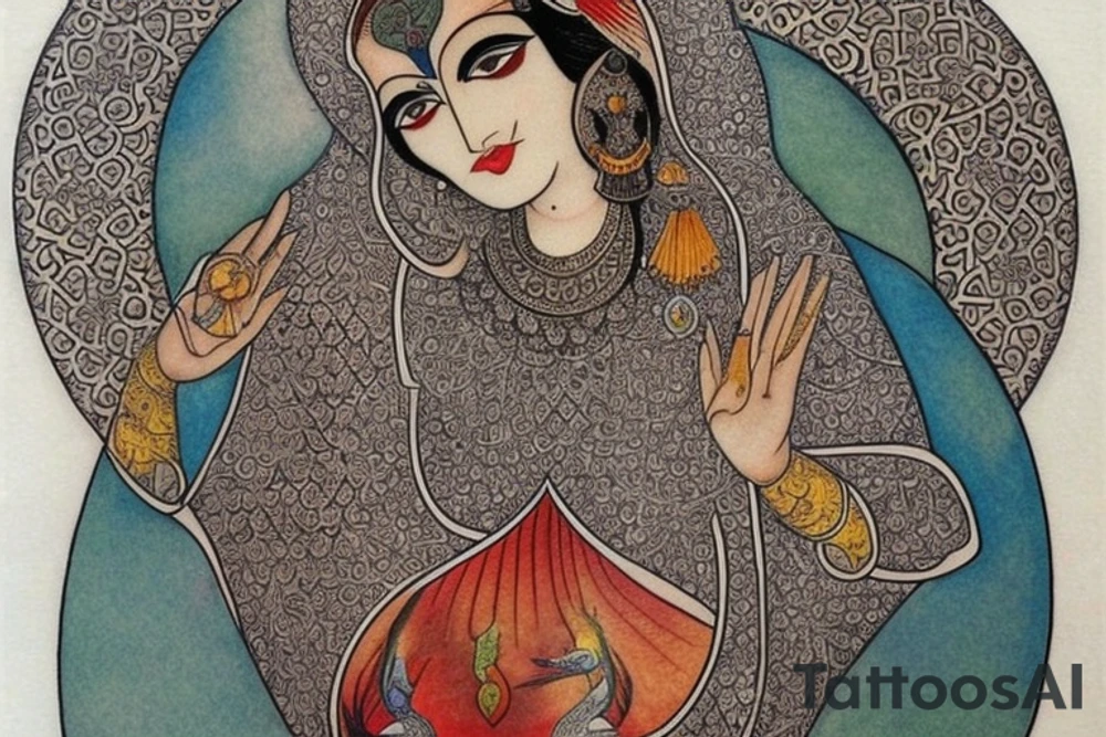 Tattoo of the ancient Persian symbol Huma.

Background of the tattoo: 
Huma is a legendary mythical bird from the Iranian legends and fables which became a common motif in Diwan and Sufi poetry. There are many legends of the bird, but what is common to all is that the Huma never rests on the ground but circles high above the Earth its entire life. It is completely invisible and impossible to spot by human eyes. The bird looks for opportunities to bestow valuable gifts to those on Earth and in some legends, it’s said to have no legs which is why it never alights on the ground. The body of the Huma has the physical features of both female and male.

Huma is often referred to as a ‘bird of paradise’ in Ottoman poetry and symbolizes unreachable height. In the Persian language, ‘huma’ stands for ‘the fabulous bird’ and in Arabic, ‘hu’ means spirit and ‘mah’ means water. In ancient times, it was believed that if this legendary bird sat on someone’s head, it was a sign that the person would become a king.

Sometimes, the Huma is depicted like the Phoenix bird and is said to consume itself in fire after hundreds of years, rising from its own ashes. According to the Sufi tradition, catching the bird is completely impossible and beyond one’s wildest dreams but catching a glimpse or shadow of the Huma is said to bring you happiness for the rest of your life. While it is believed that Huma can’t be caught alive, anyone who actually kills the bird is doomed to die within 40 days. tattoo idea