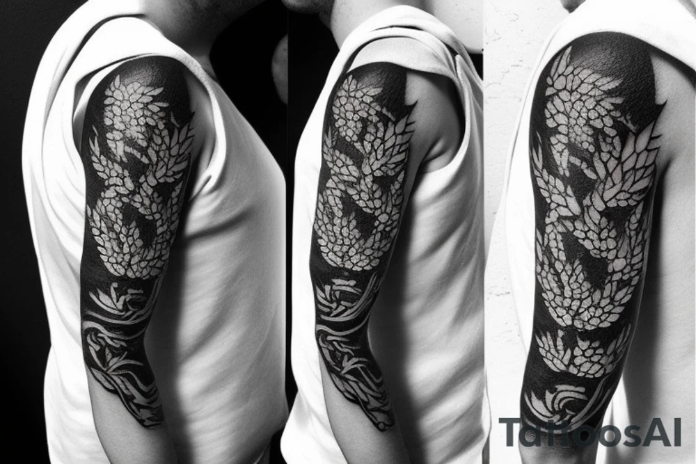 minimalist small tattoo on the arm and shoulder area tattoo idea