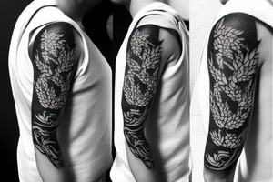 minimalist small tattoo on the arm and shoulder area tattoo idea