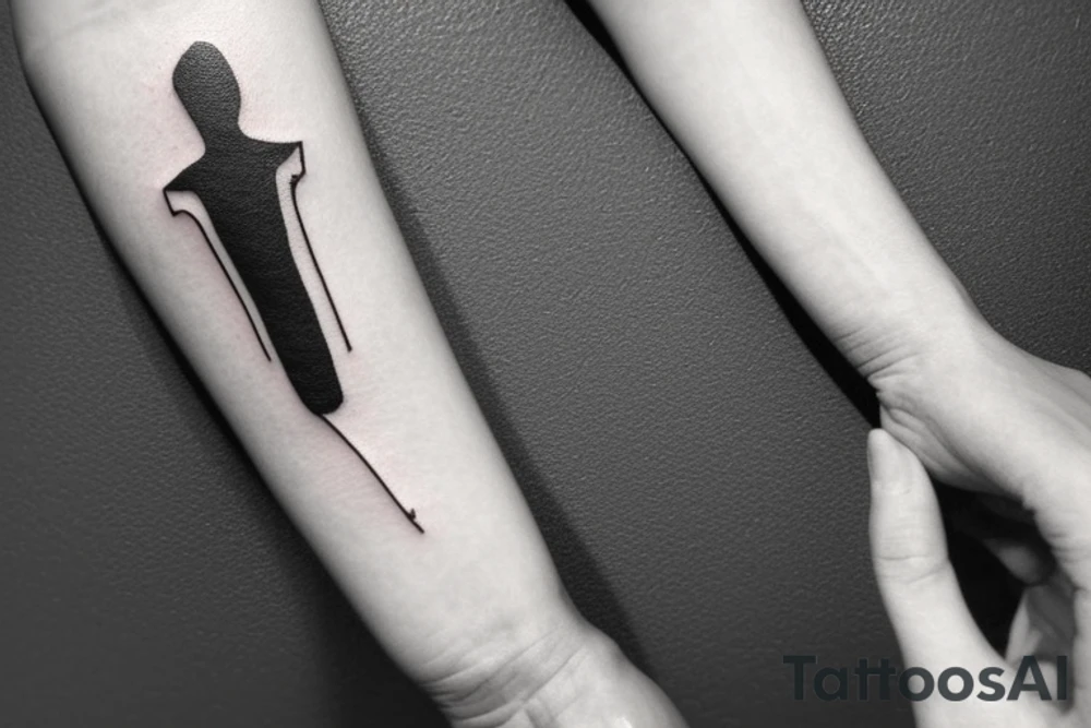 minimalist small tattoo on the arm and shoulder area tattoo idea