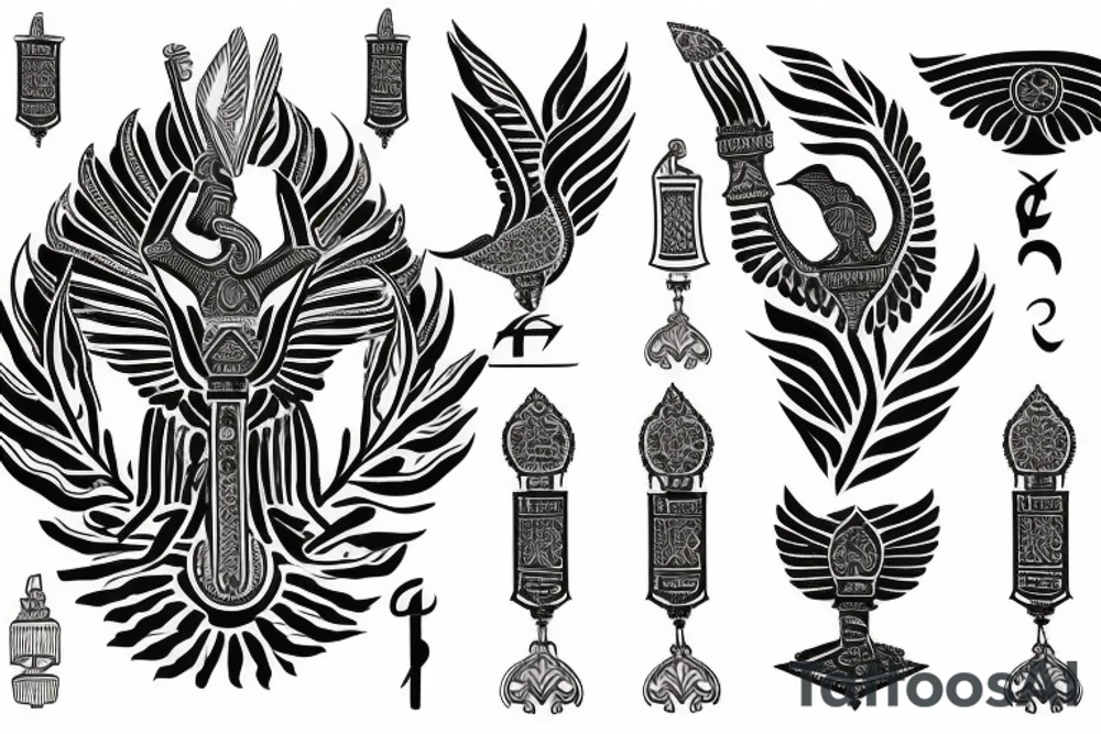 The Faravahar Persian symbol tattoo idea