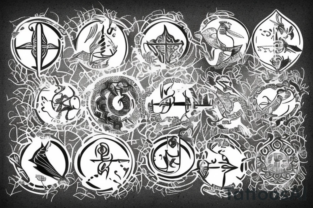 The Faravahar Persian symbol tattoo idea