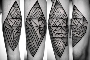 Robin landing on a triangle tattoo idea