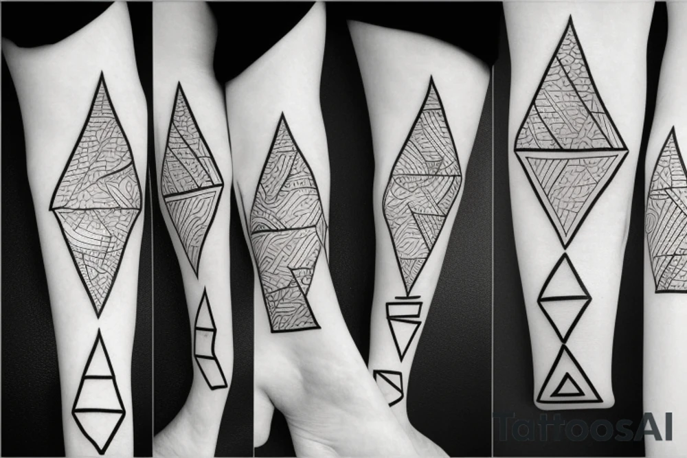 Triangle with fire tattoo idea