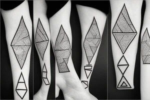 Triangle with fire tattoo idea