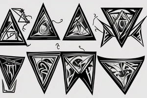 Triangle with fire tattoo idea