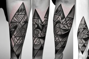 Robin sitting on a triangle tattoo idea