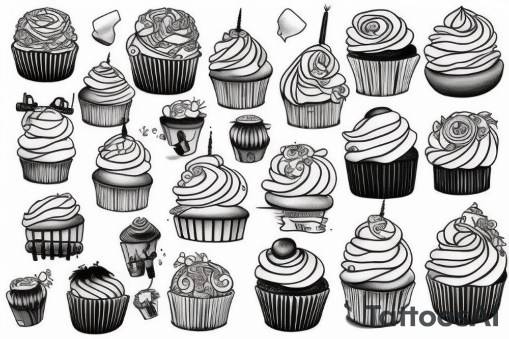 Cupcake tattoo idea