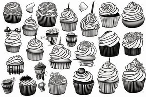 Cupcake tattoo idea
