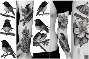 Robin bird tattoo idea