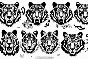 Tiger face tattoo idea