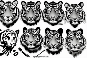 Tiger face tattoo idea