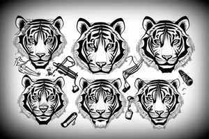 Tiger face tattoo idea