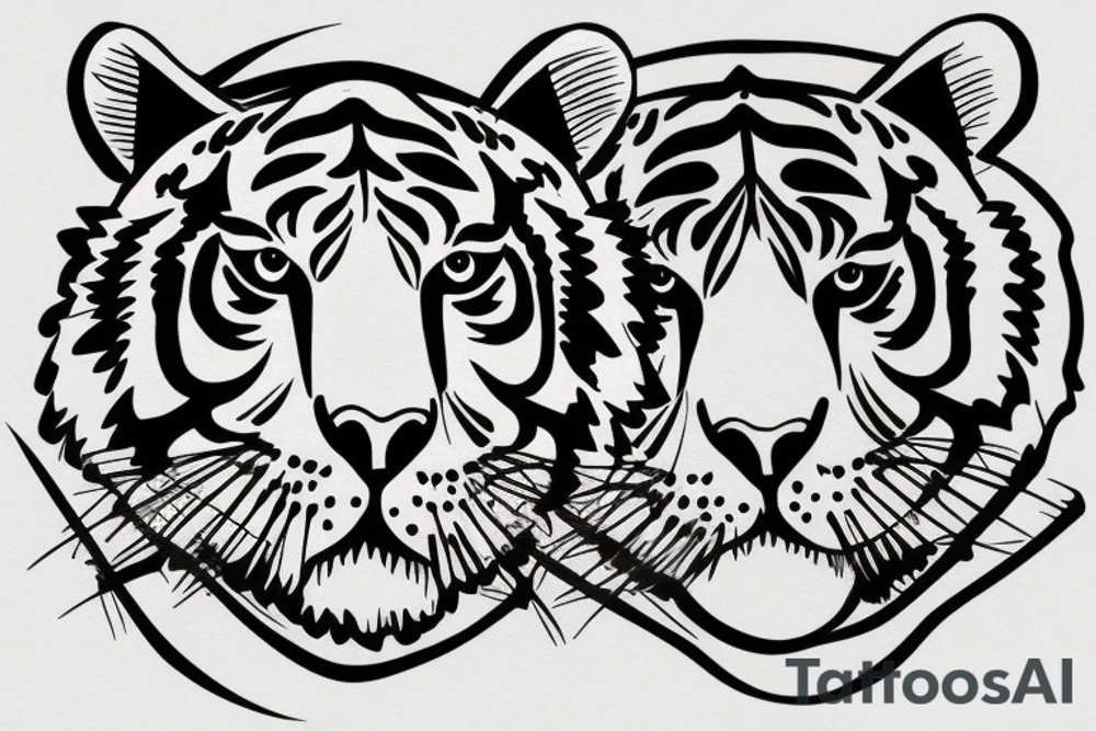 Tiger face tattoo idea