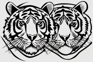Tiger face tattoo idea
