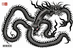 Chinese dragon with scorpion tattoo idea