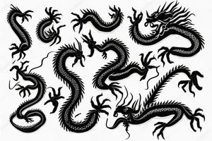 Chinese dragon with scorpion tattoo idea