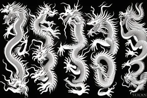 Chinese dragon with scorpion tattoo idea