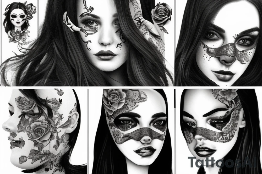 Skye mask girl tattoo idea
