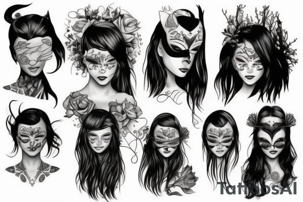 Skye mask girl tattoo idea