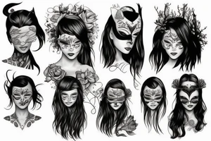 Skye mask girl tattoo idea