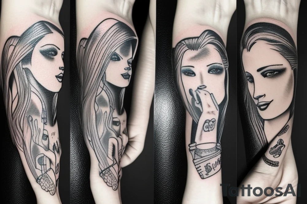 Gang girl tattoo idea