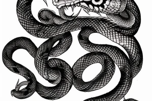 Scary snake tattoo idea