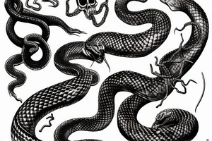 Scary snake tattoo idea