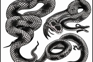 Scary snake tattoo idea