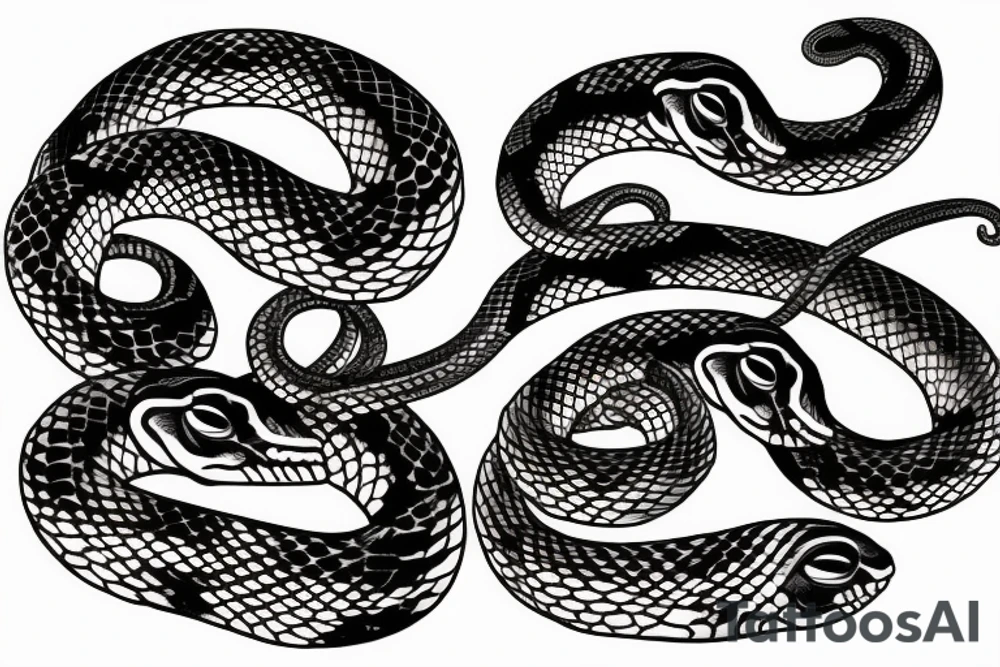Scary snake tattoo idea