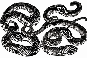 Scary snake tattoo idea