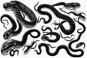 Scary snake tattoo idea