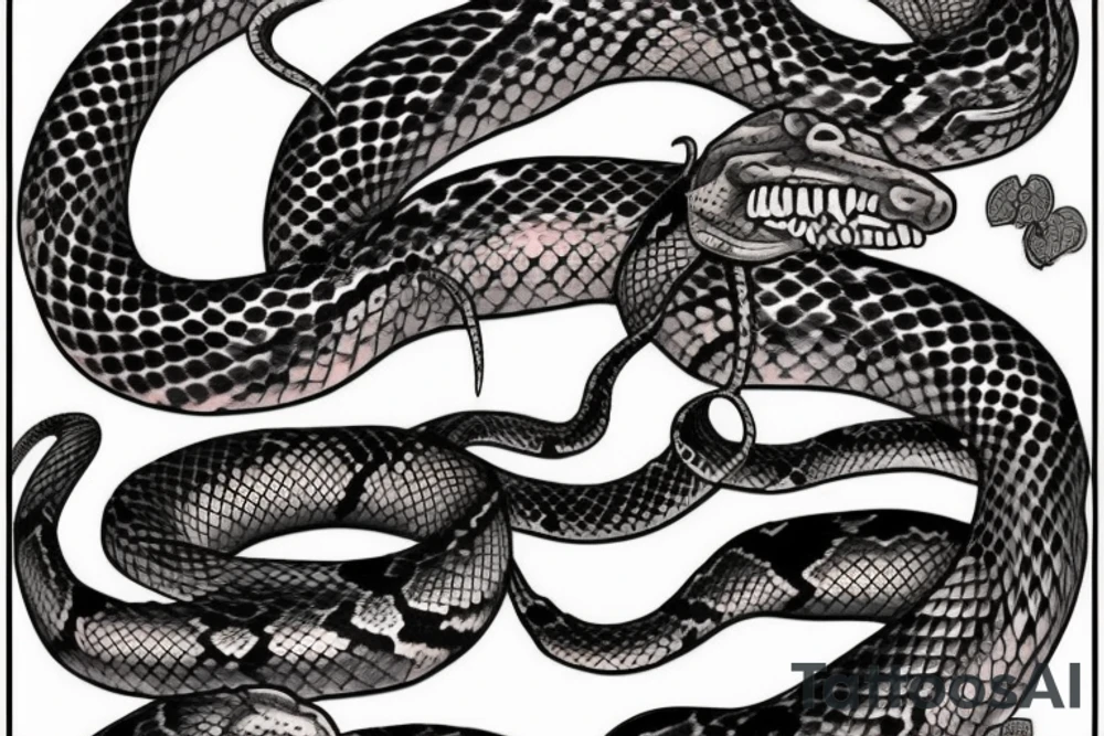 Scary snake tattoo idea
